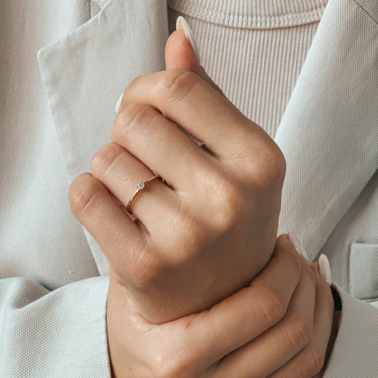 Anello in oro Timeless - Diamante 0,05 CT - Indira