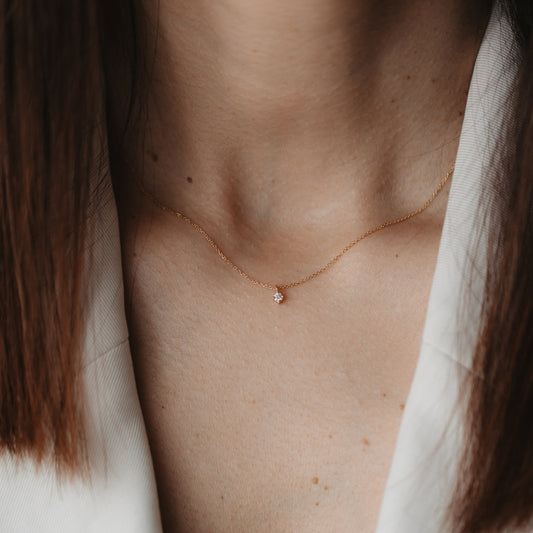 Collana in oro Timeless - Diamante 0,05 CT - Indira