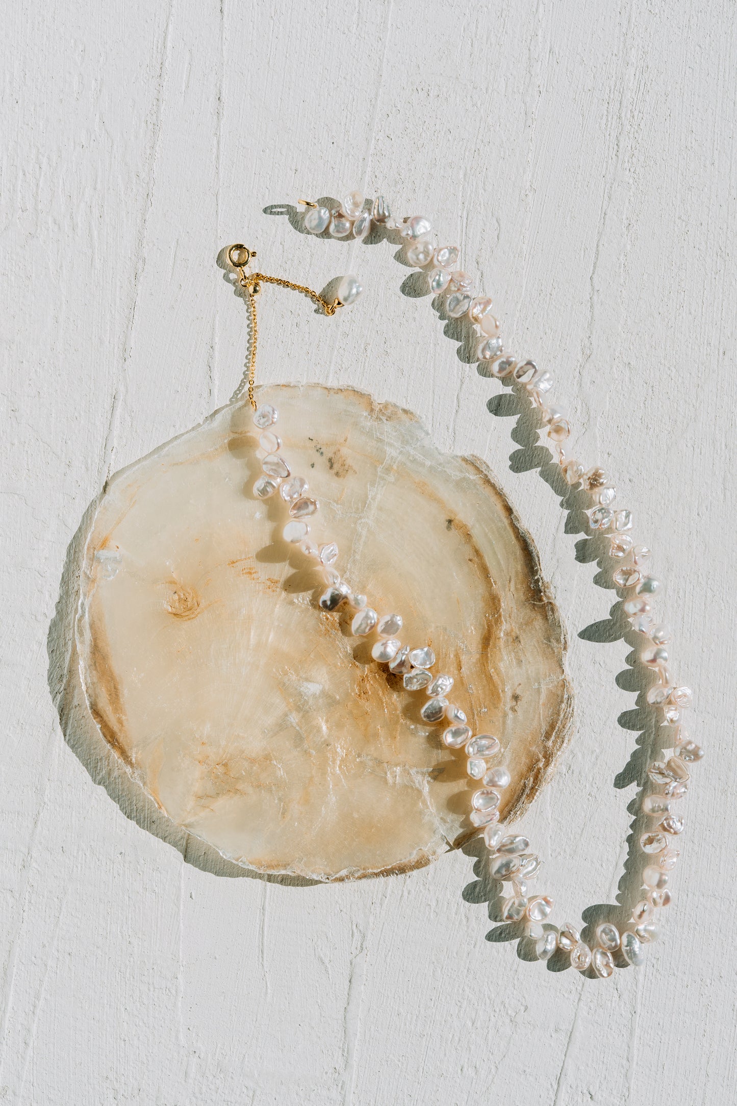Collana in argento Golden Brielle - Perle naturali