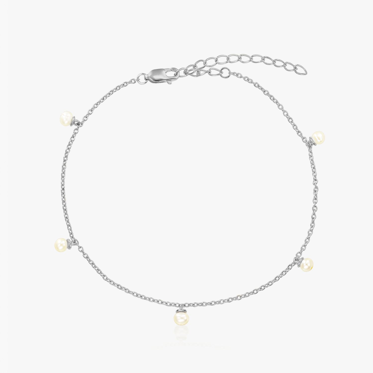 Cavigliera in argento Margo - Perle Naturali - Indira