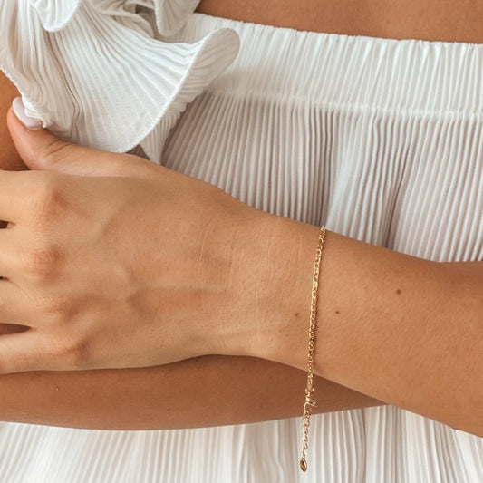 Bracciale in argento Golden Anchor - Indira