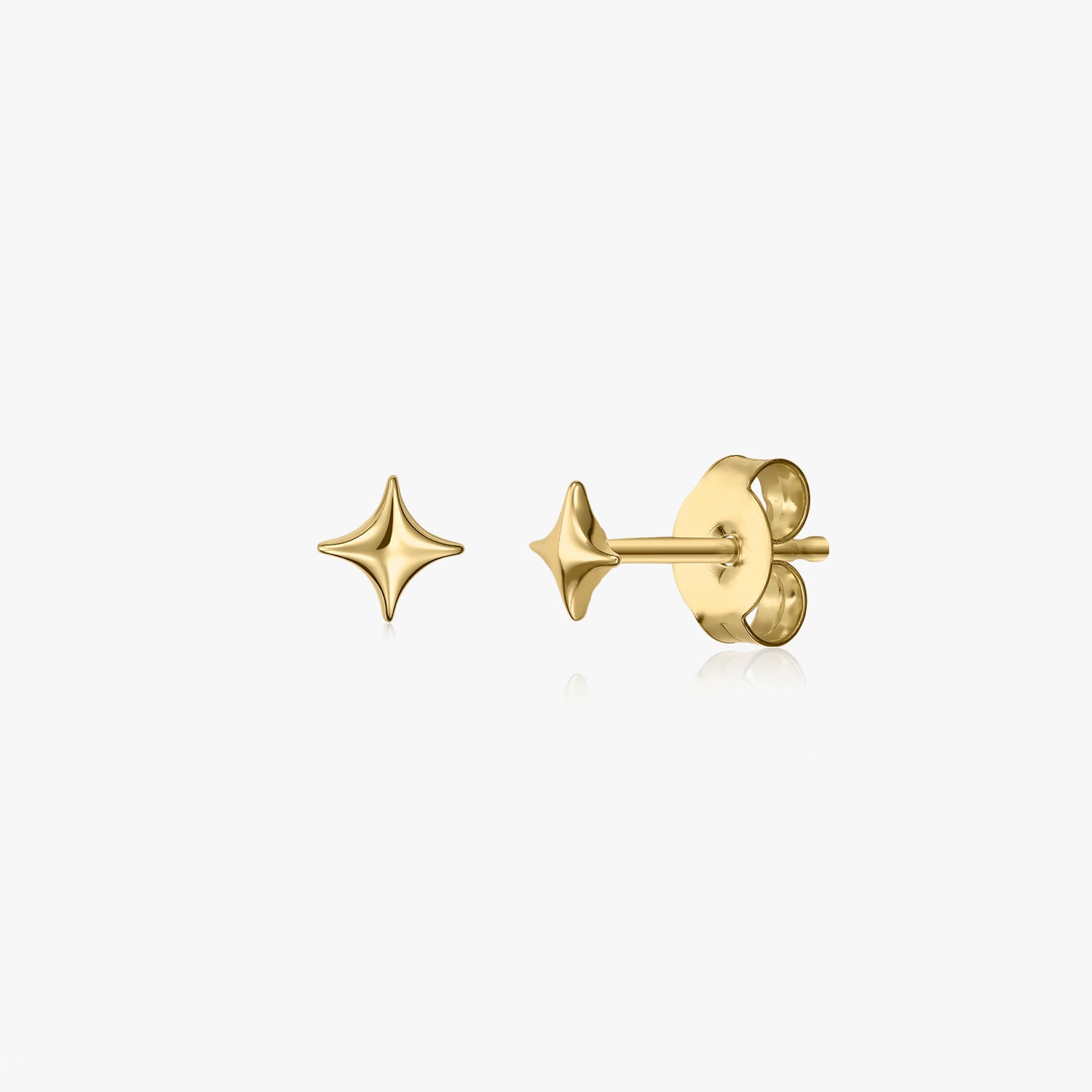 Orecchini in argento Golden Cosmic Star - Indira