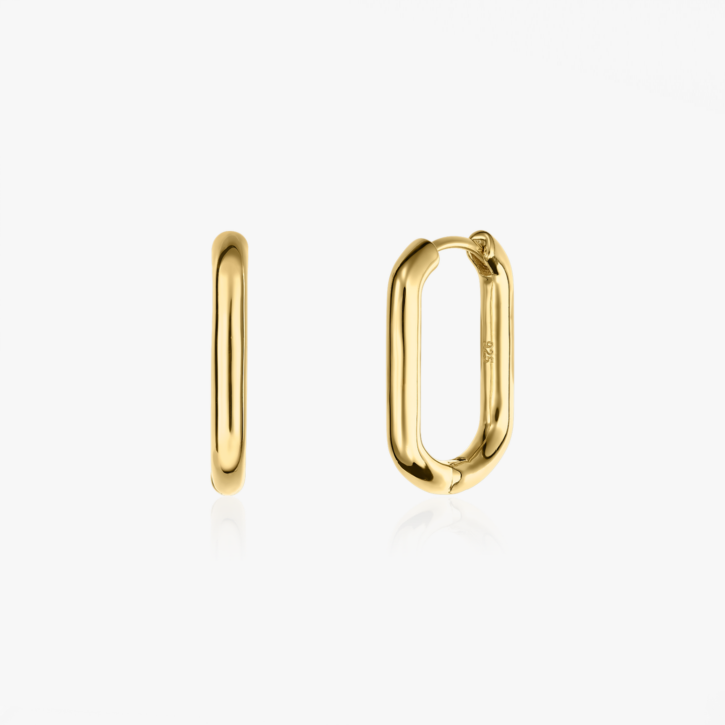 Orecchini quadrati in argento Golden - Indira
