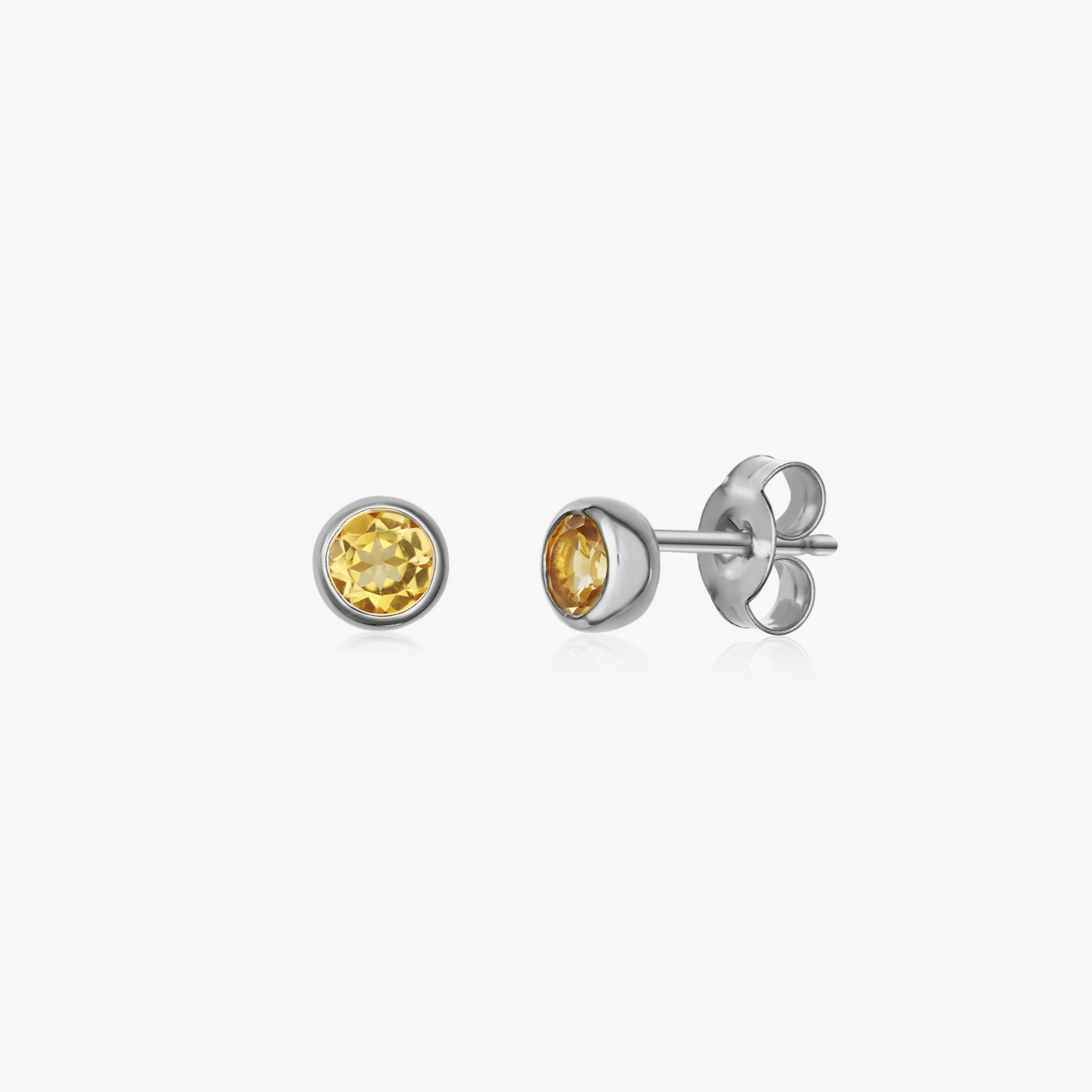 Orecchini in argento Birthstone Novembre - Citrino - Indira