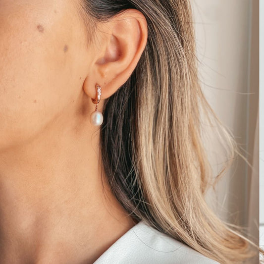 Orecchini in argento Classic Pearls Rose - Perle Naturali - Indira