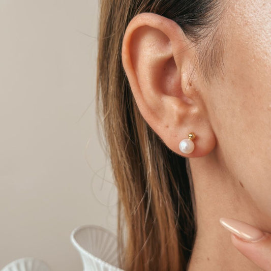 Orecchini in argento Golden Avery - Perla Naturale - Indira