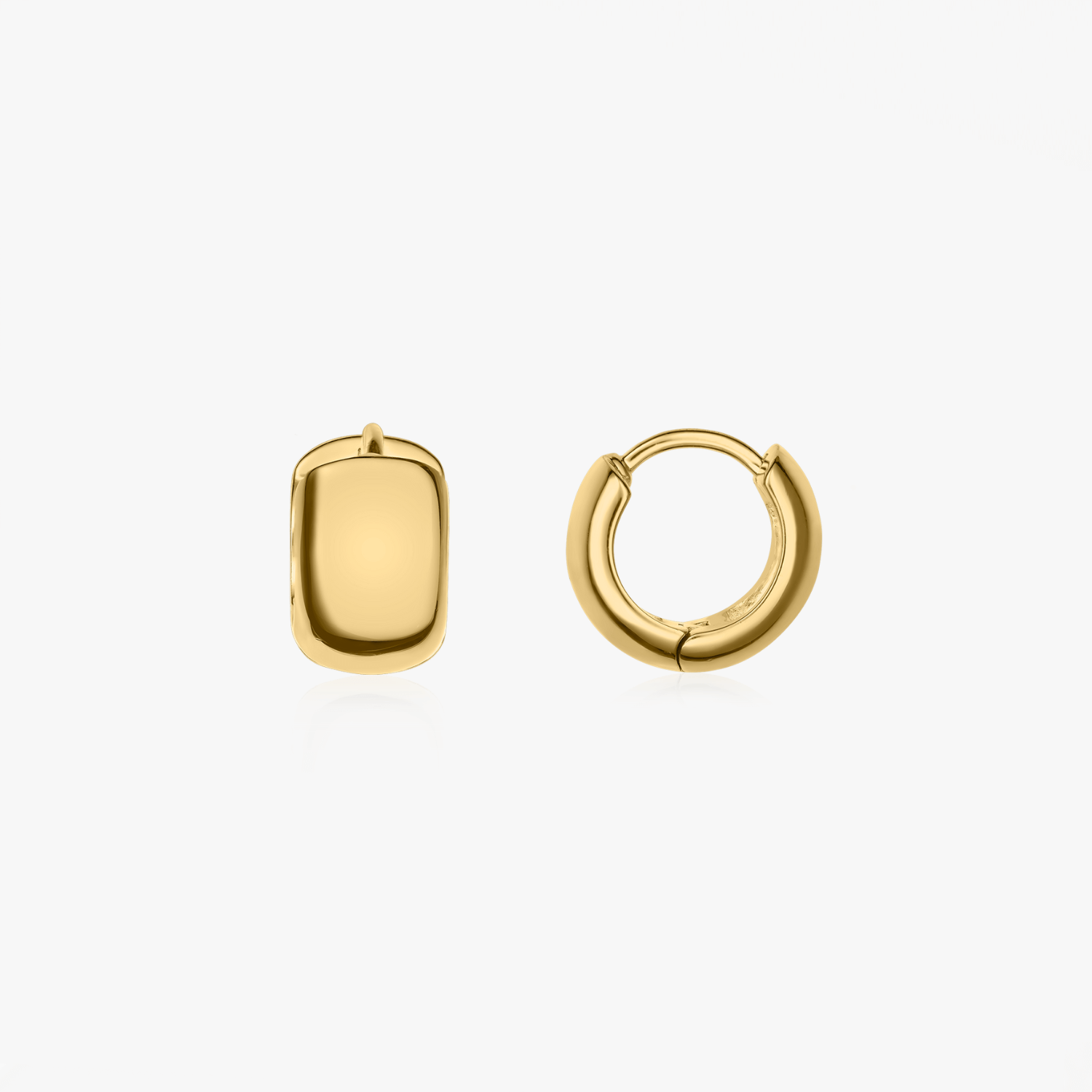 Orecchini in argento Golden Bold Mini Hoops - Indira
