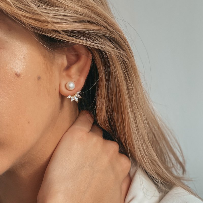 Orecchini in argento Golden Day to Night - Perle naturali - Indira