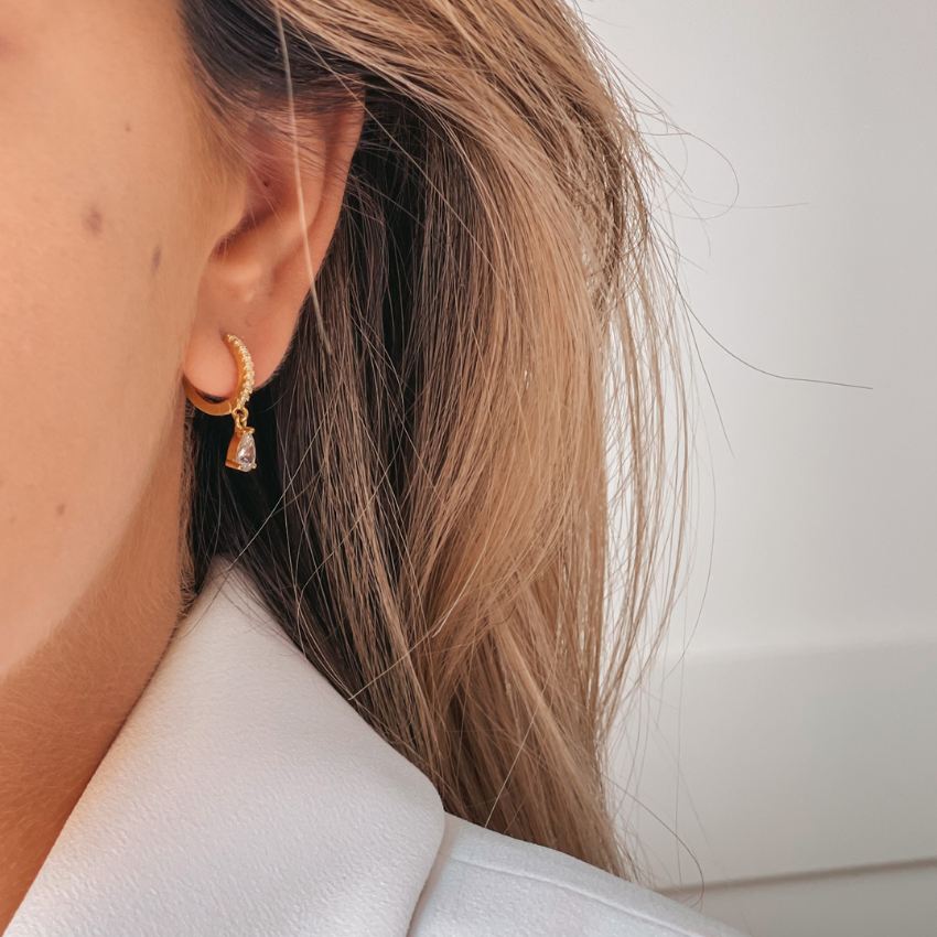 Orecchini in argento Golden Devi - Zirconia - Indira