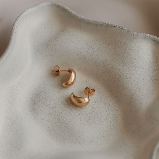 Orecchini in argento Golden Half Dome - Indira