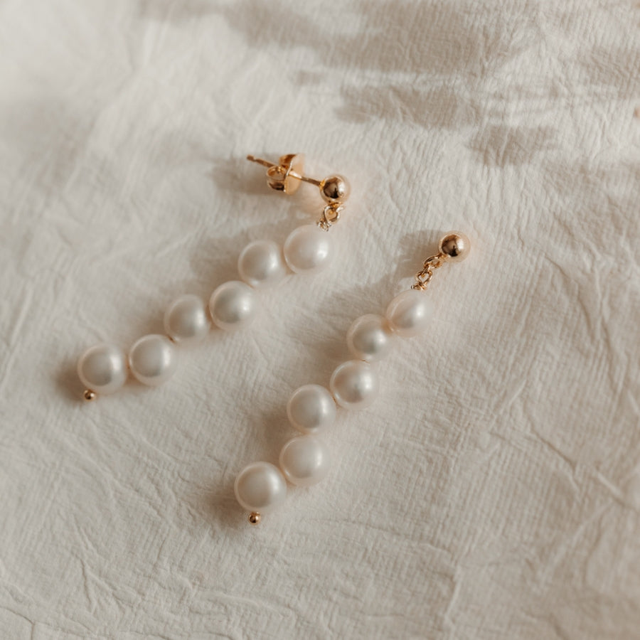 Orecchini in argento Golden Harmony - Perle Naturali - Indira