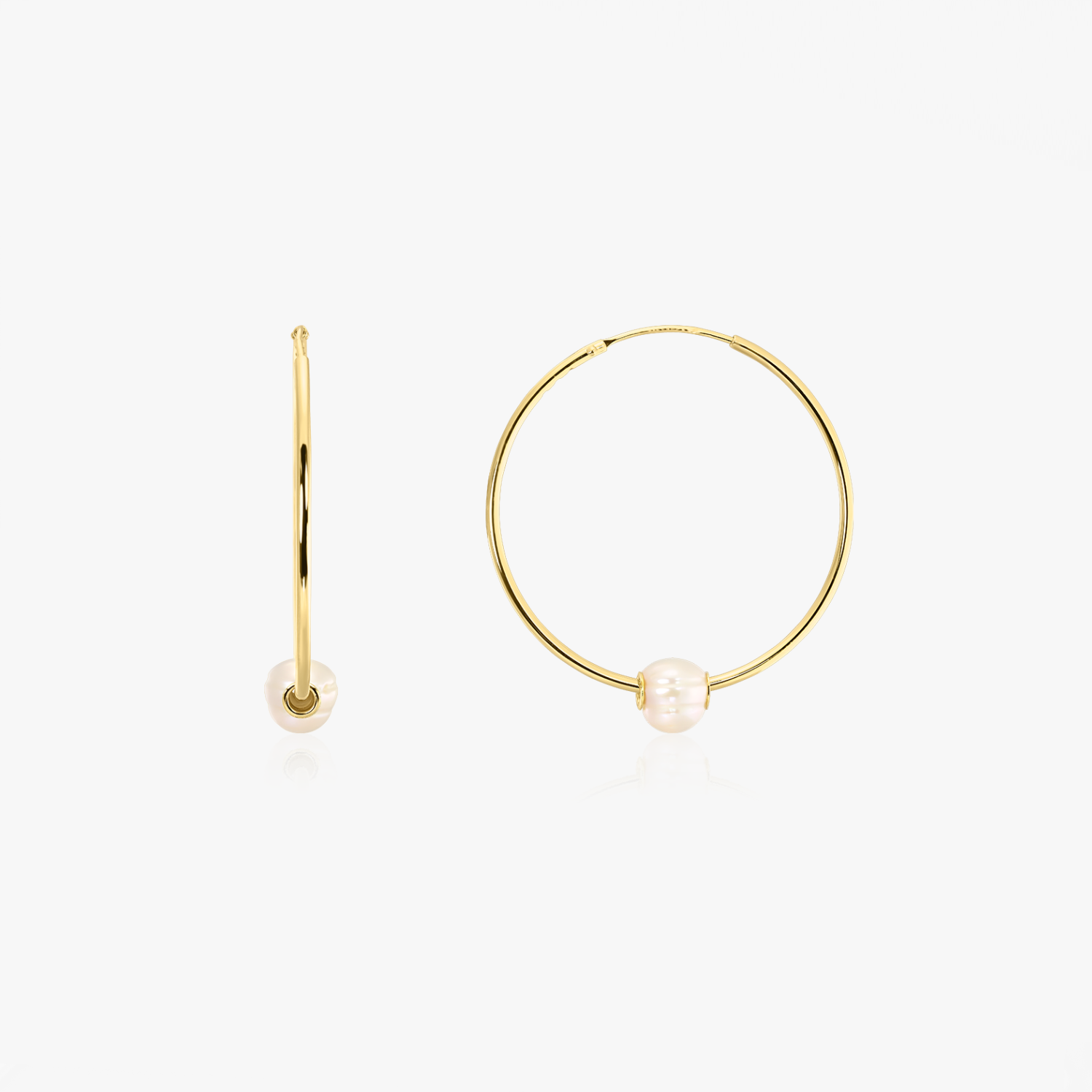 Orecchini in argento Golden Ines - Perla Naturale - Indira