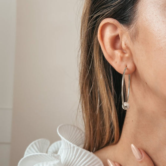 Orecchini in argento Ines - Perla Naturale - Indira