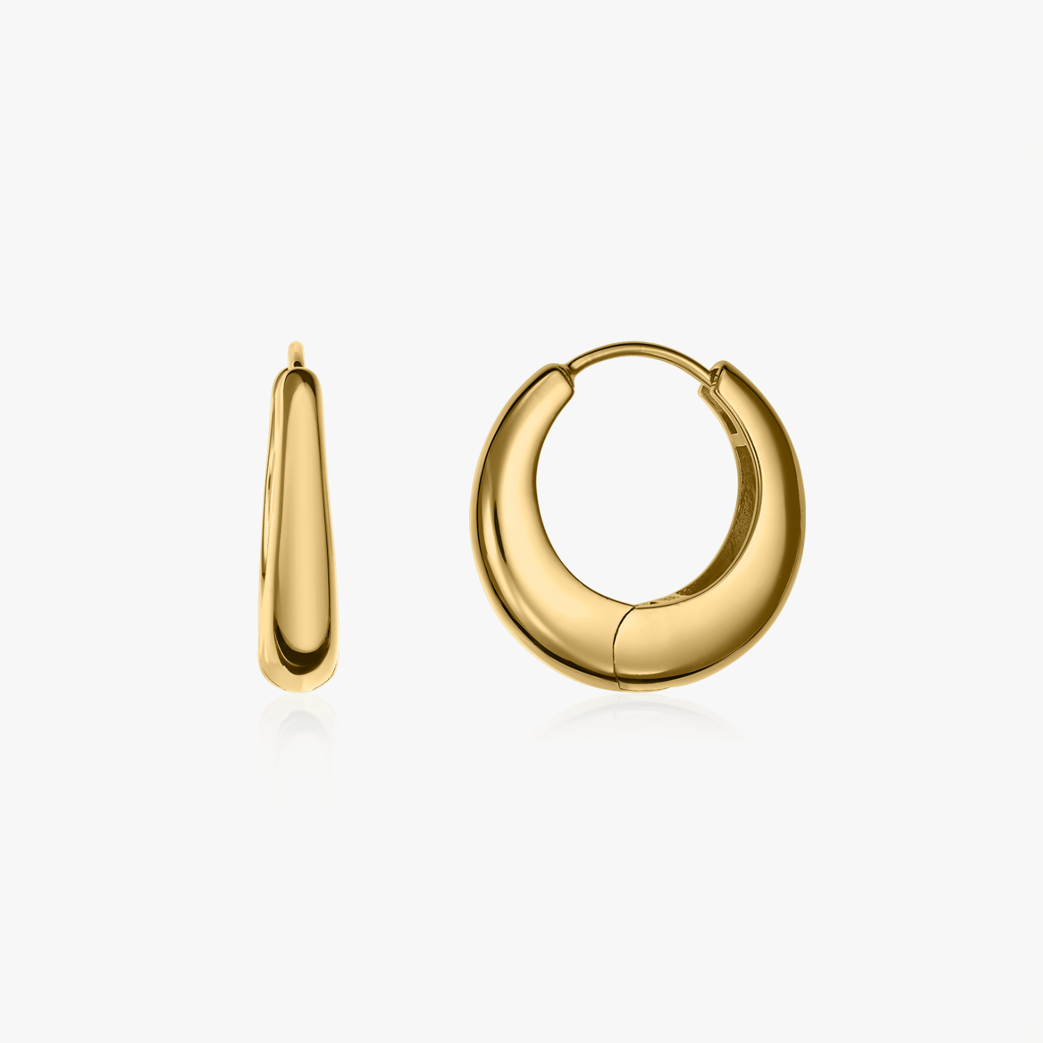 Orecchini in argento Golden Maxi Dome - Indira