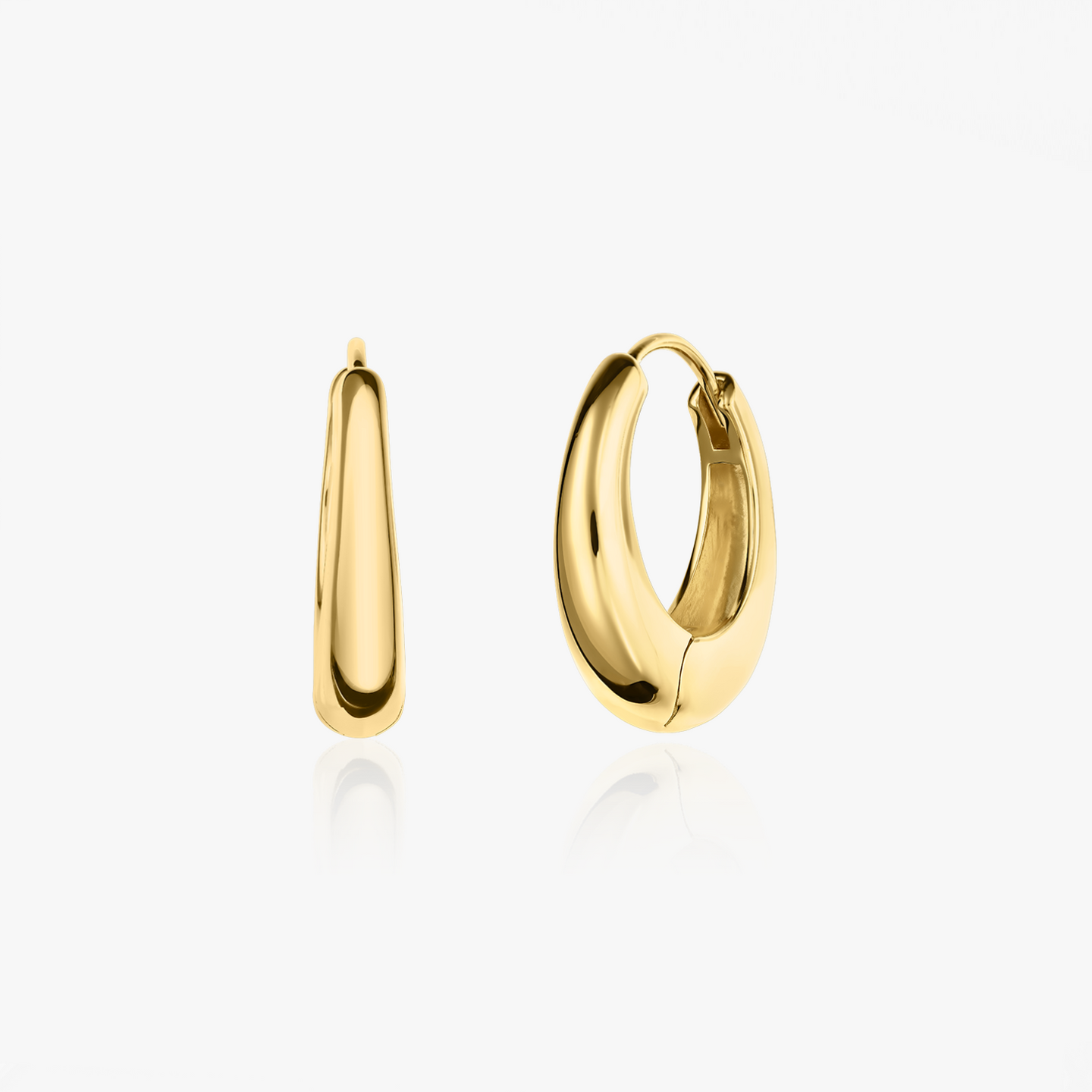 Orecchini in argento Golden Maxi Dome - Indira