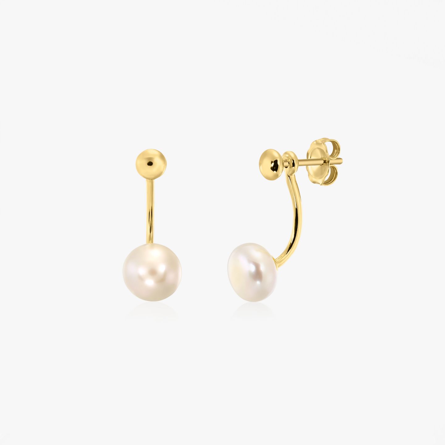 Orecchini in argento Golden Pearl Jacket - Perle Naturali - Indira