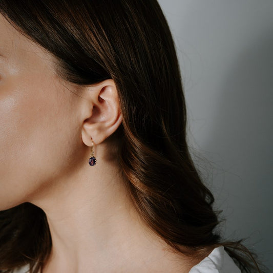 Orecchini in argento Golden Serene - Ametista - Indira