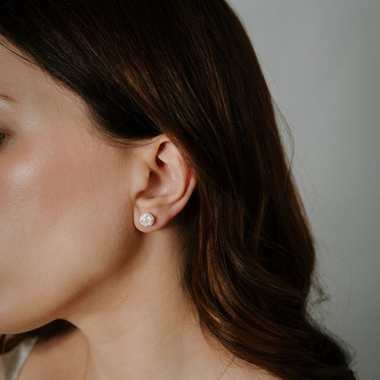 Orecchini in argento Keira - Quarzo Rosa - Indira