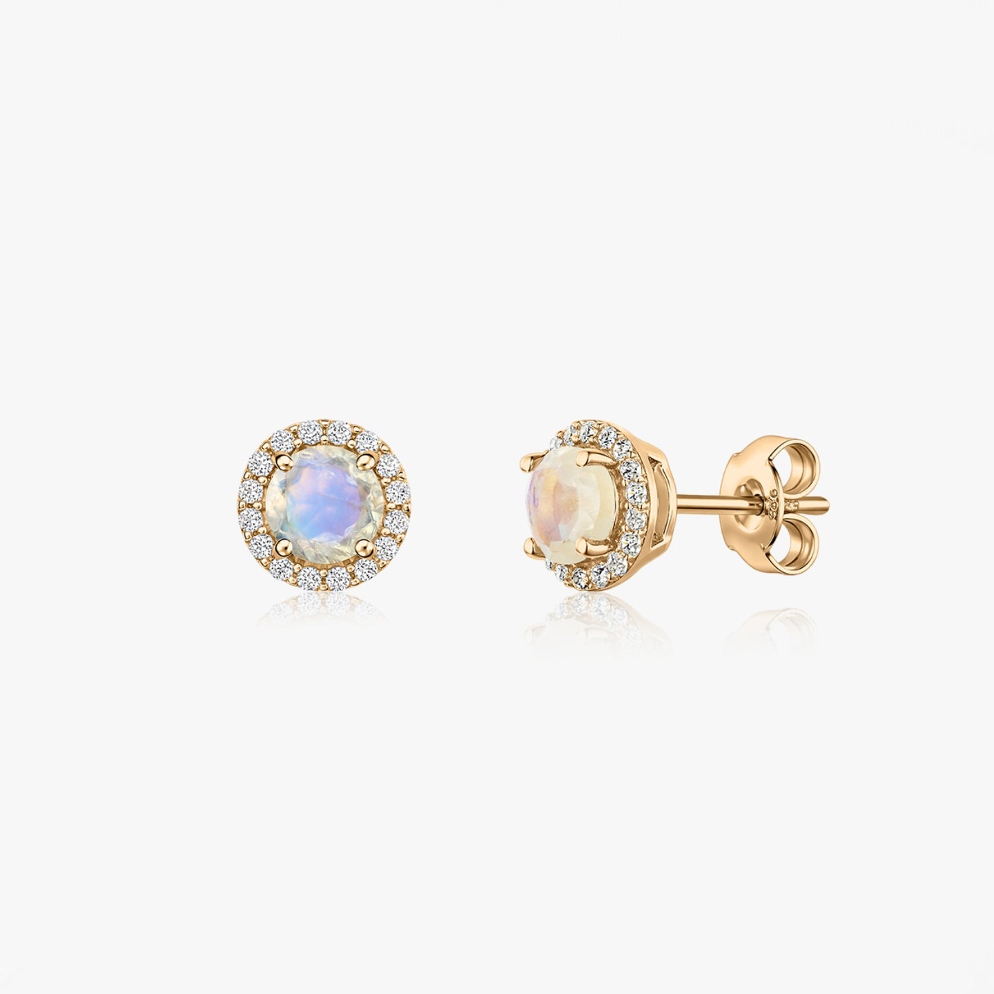 Orecchini in Argento Keira Golden - Pietra di Luna