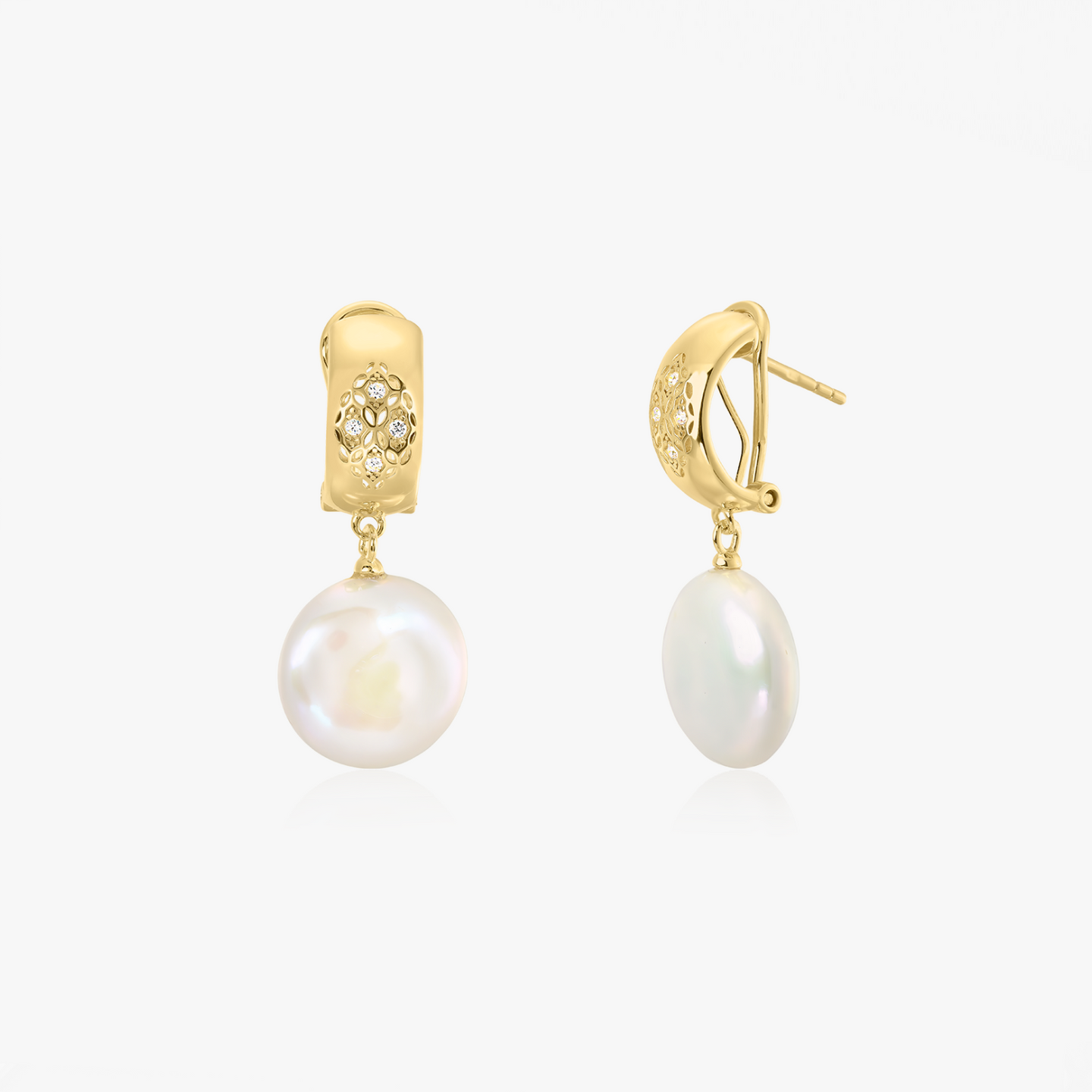 Orecchini in argento Mika - Perle Naturali e Zirconi - Indira