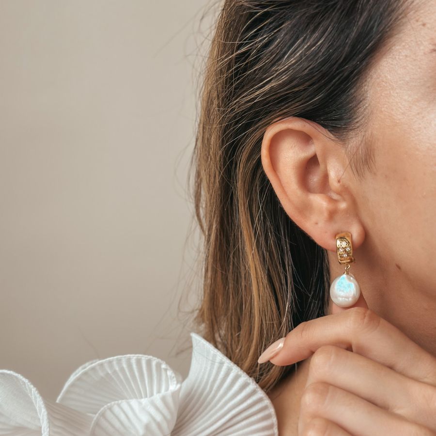 Orecchini in argento Mika - Perle naturali e Zirconia - Indira
