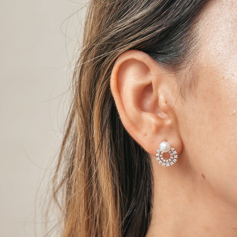 Orecchini in argento Nia - Perla Naturale - Indira