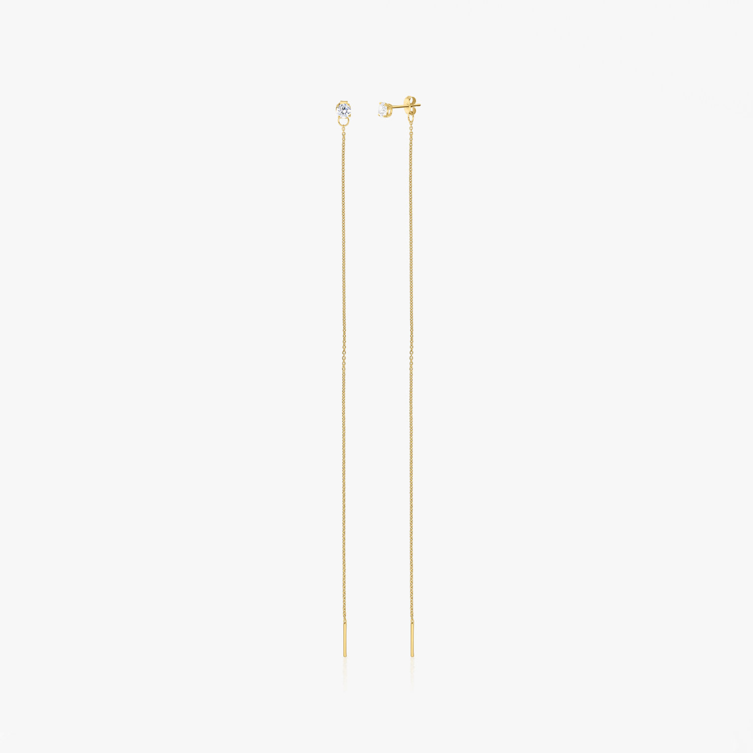 Orecchini in argento placcato oro con cubic zirconia bianca Sadie - Indira