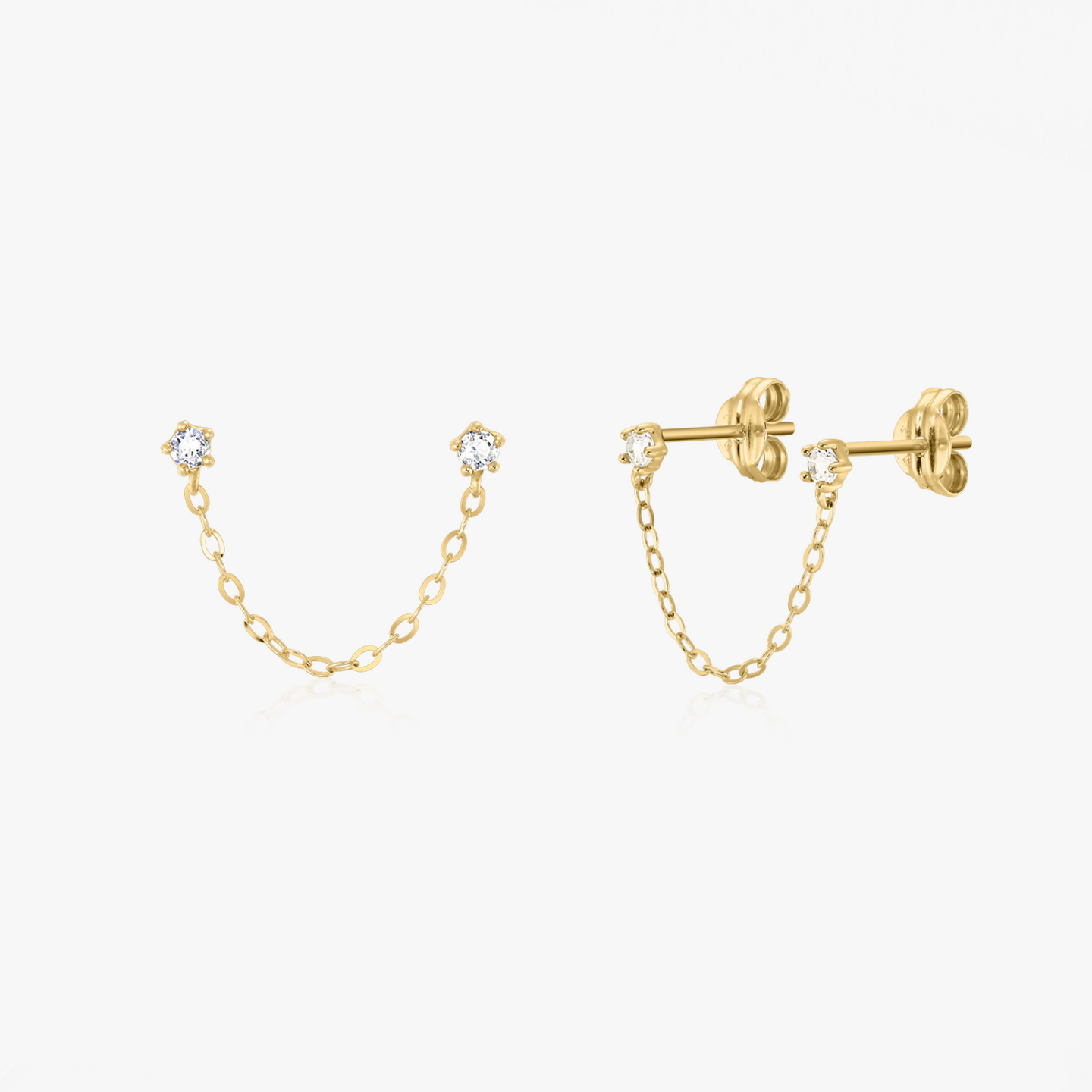 Orecchini in oro Chained Stones - Indira