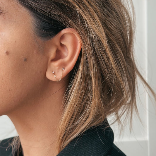 Orecchini in oro Chained Stones - Indira