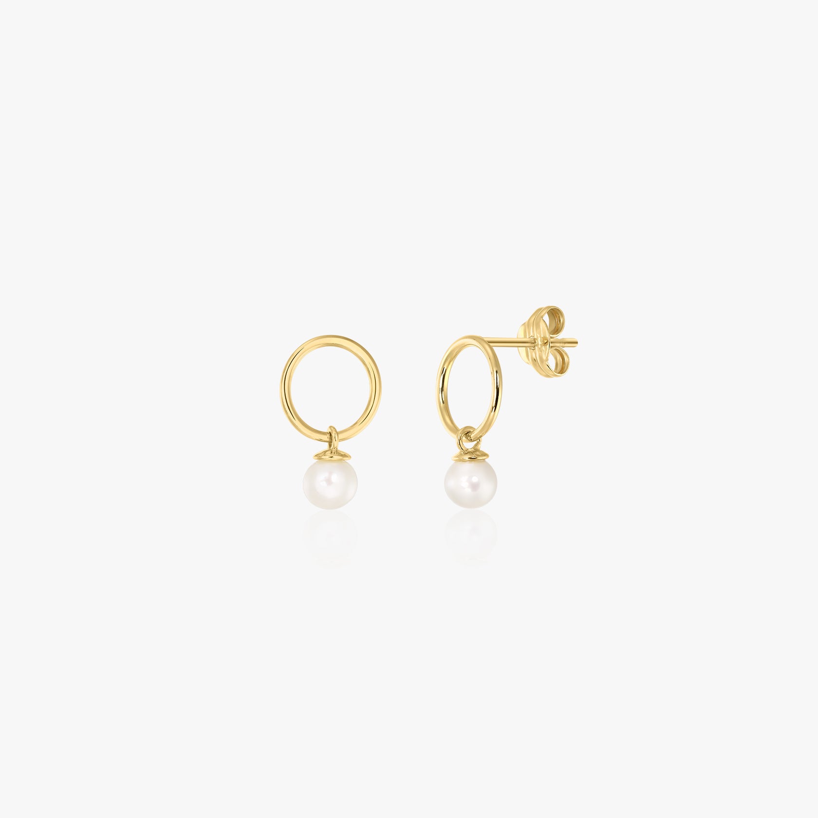 Orecchini in oro Mini Studs - Perle naturali - Indira