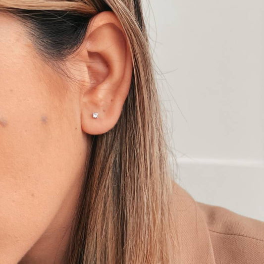 Orecchini d'Oro My First Diamond Golden - Diamanti - Indira