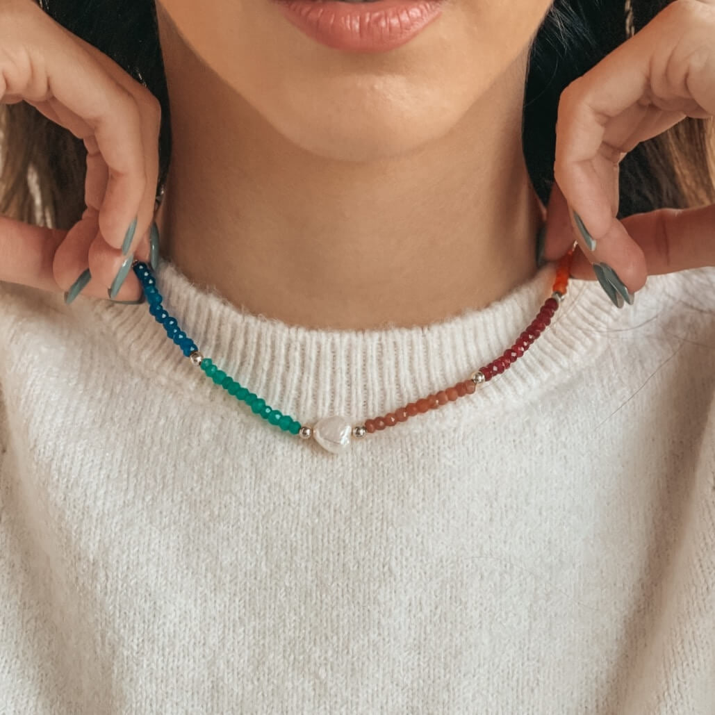 Collana in argento Freya - Pietre Semipreziose - Indira
