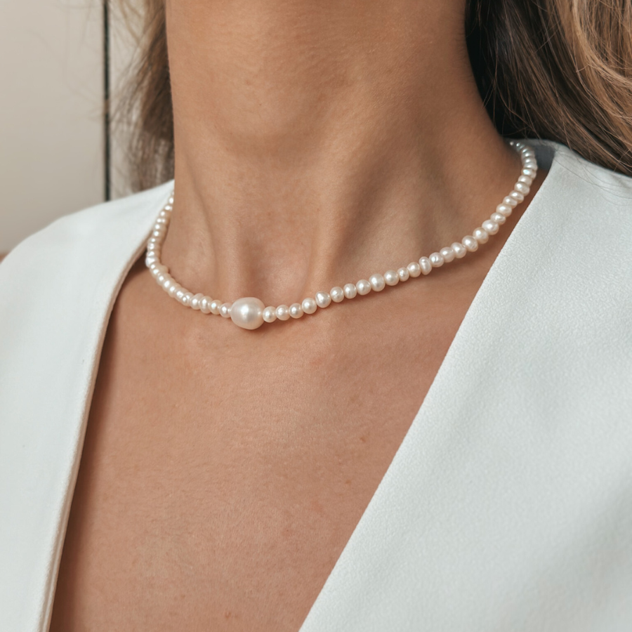 Collana in argento Chanti - Perle coltivate - Indira