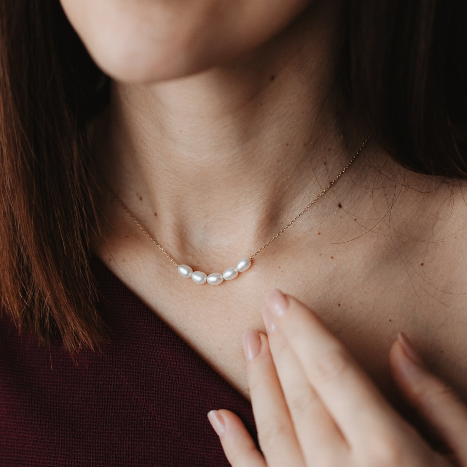 Collana in argento Golden Maia - Perle Naturali - Indira