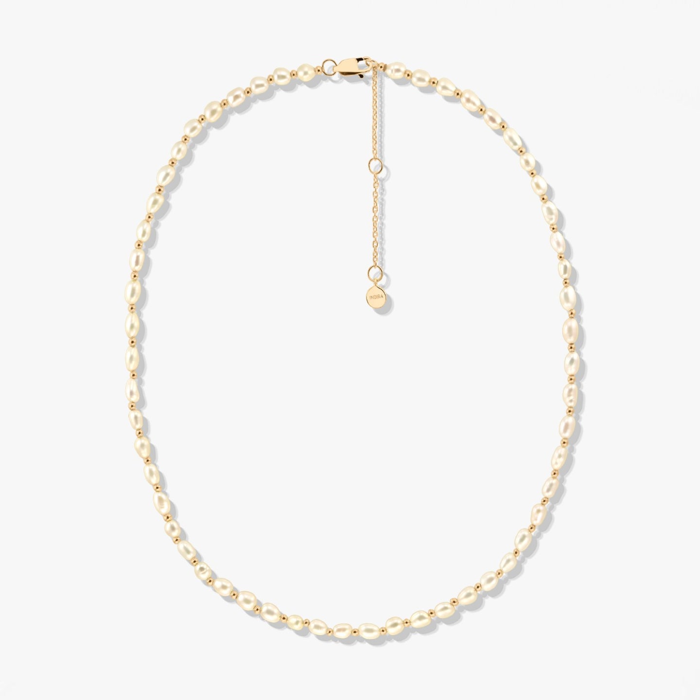 Collana in argento Golden Mini Cherie - Perle Naturali