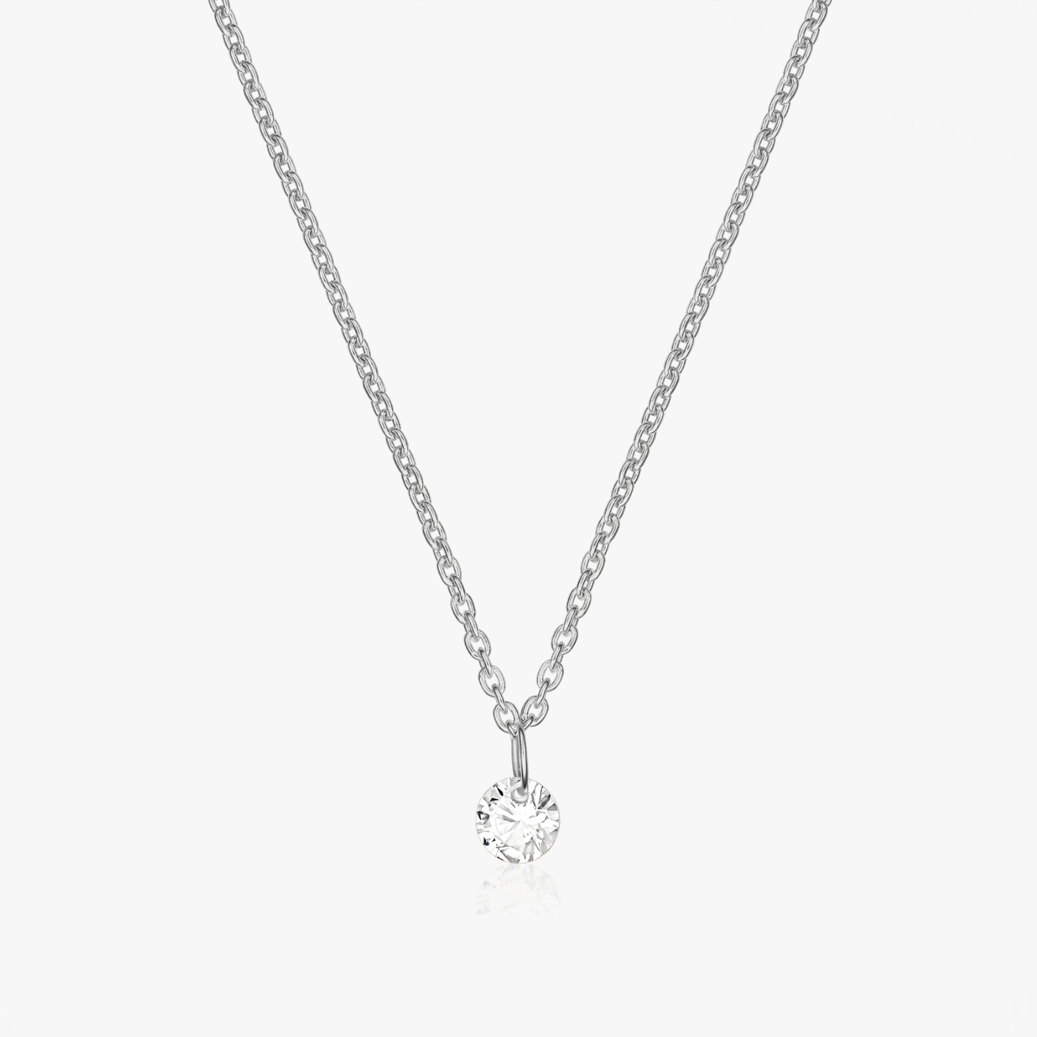 Collana in argento Solitaire - Zirconia - Indira