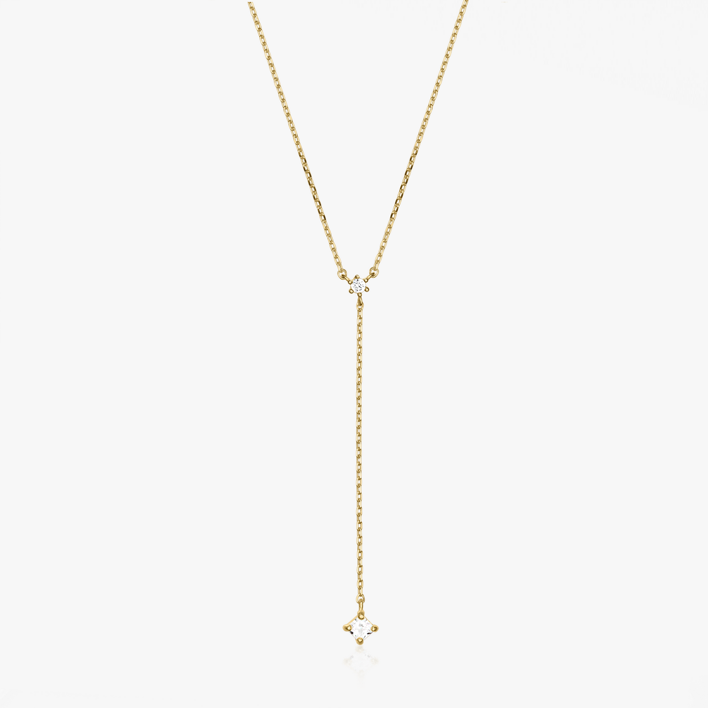 Collana in oro Stone drop - Zirconio - Indira
