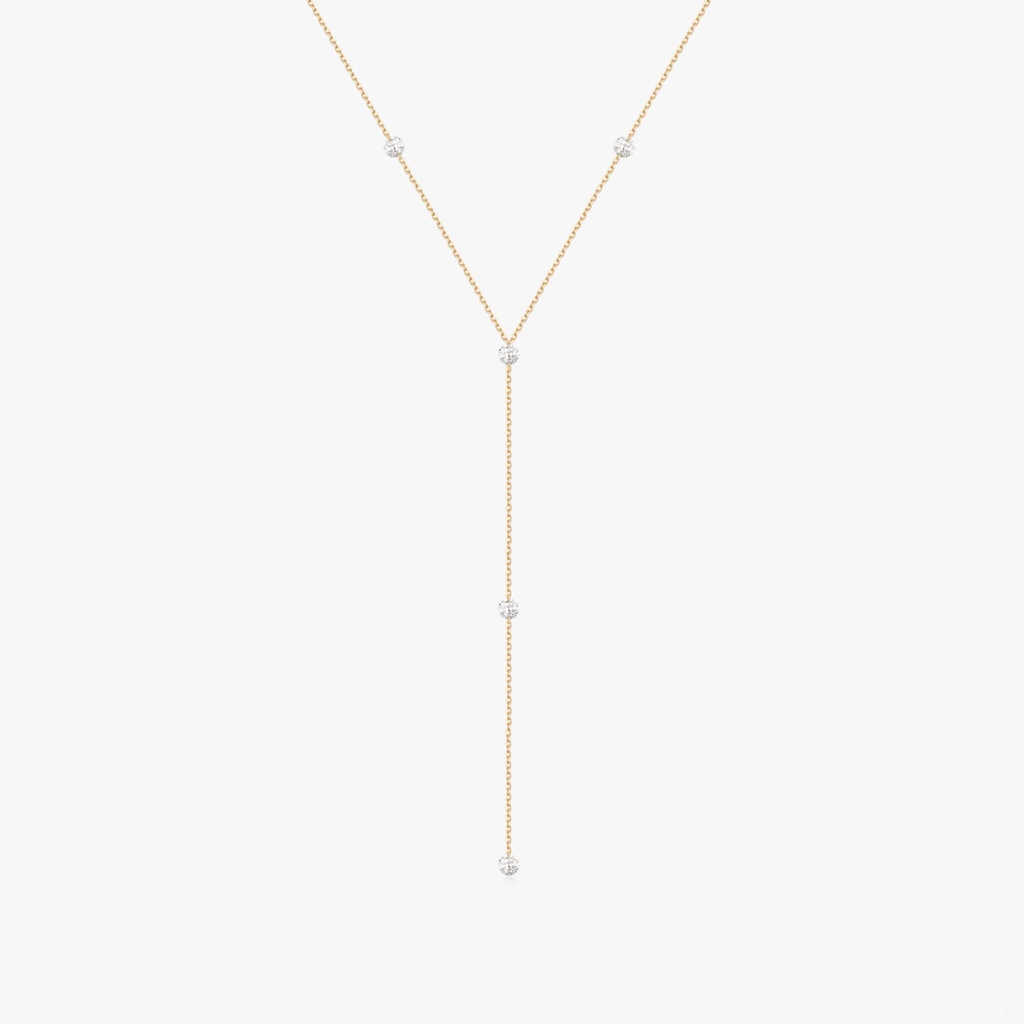 Collana in oro giallo Diamond Drops - Diamanti
