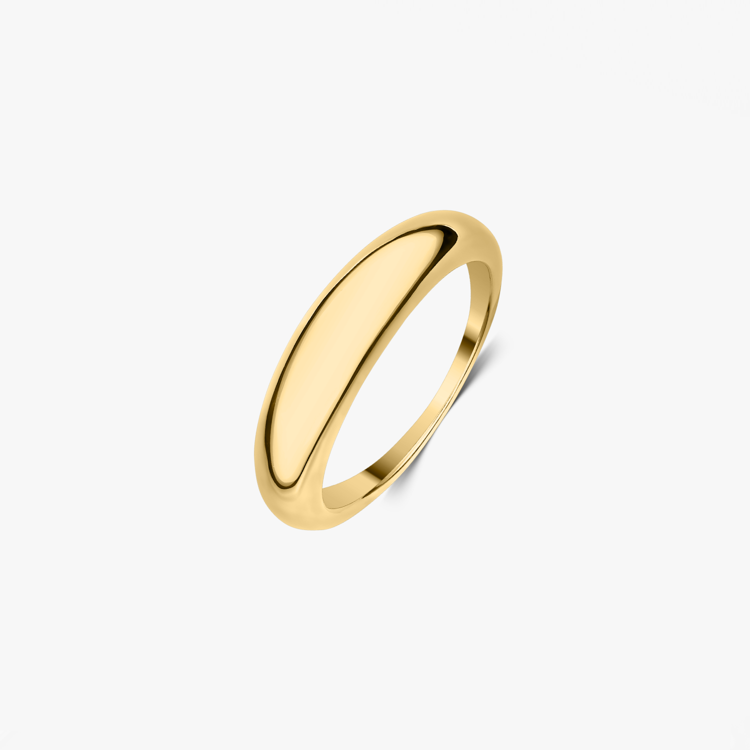 Anello in argento Golden Thin Dome - Indira