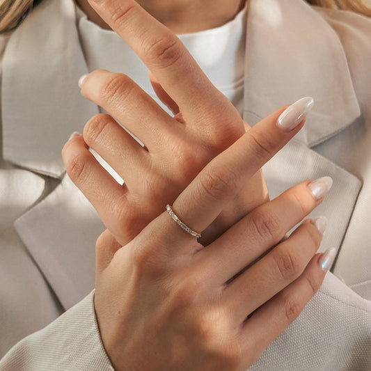 Anello in argento Baguette - Zirconia - Indira