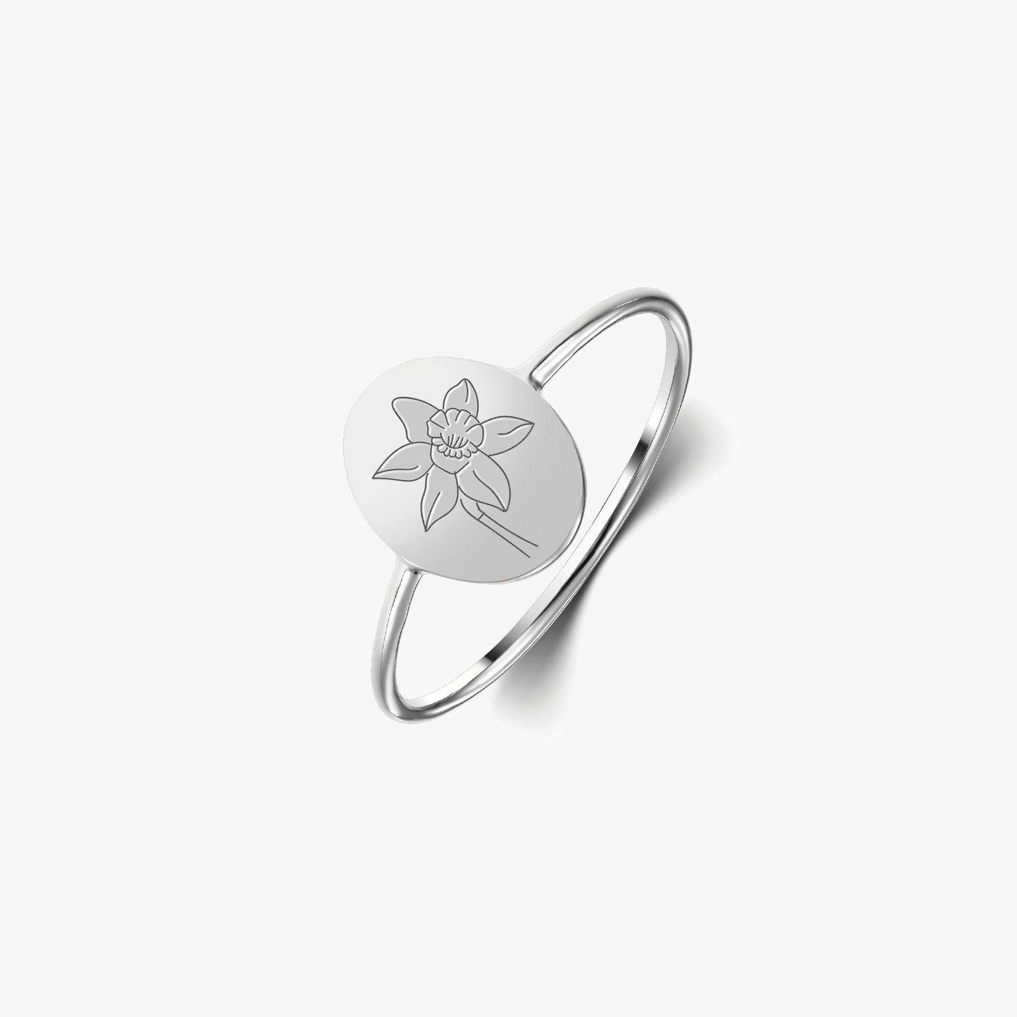 Anello in argento Birth Flower - Narciso di Marzo - Indira