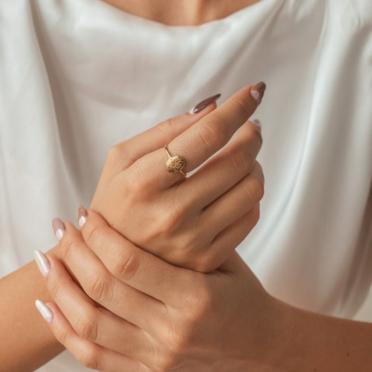 Anello in argento Birth Flower Golden - Marzo Narciso - Indira