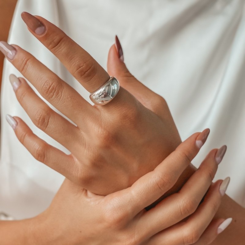 Anello in argento Dome - Indira