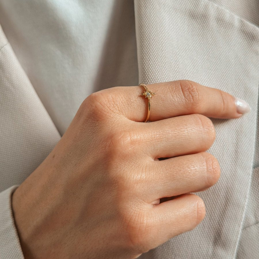 Anello in argento Golden Hera - Zirconia - Indira