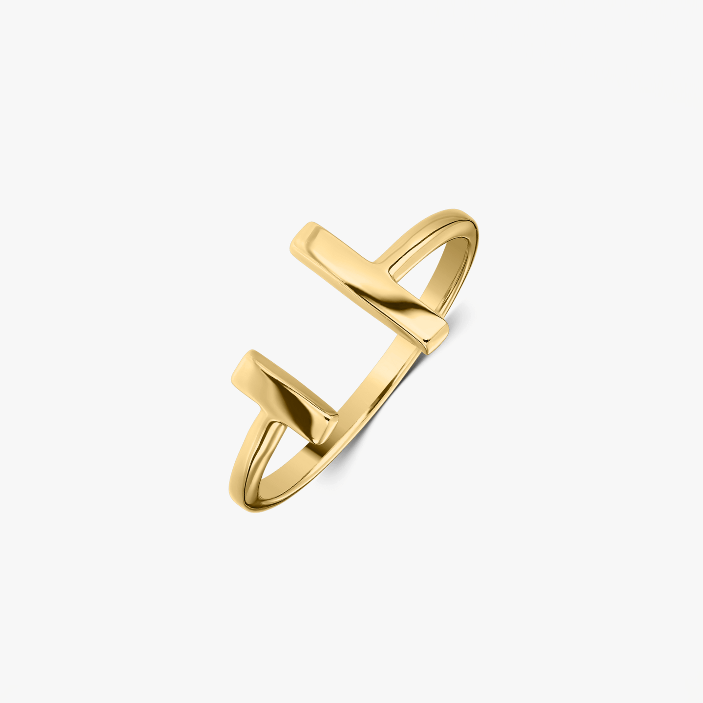 Anello in argento Golden Parallel Bar - Indira