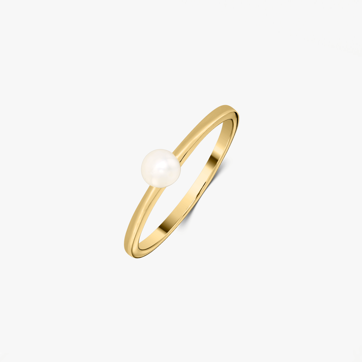 Anello in argento Golden Pearl Solitaire - Indira