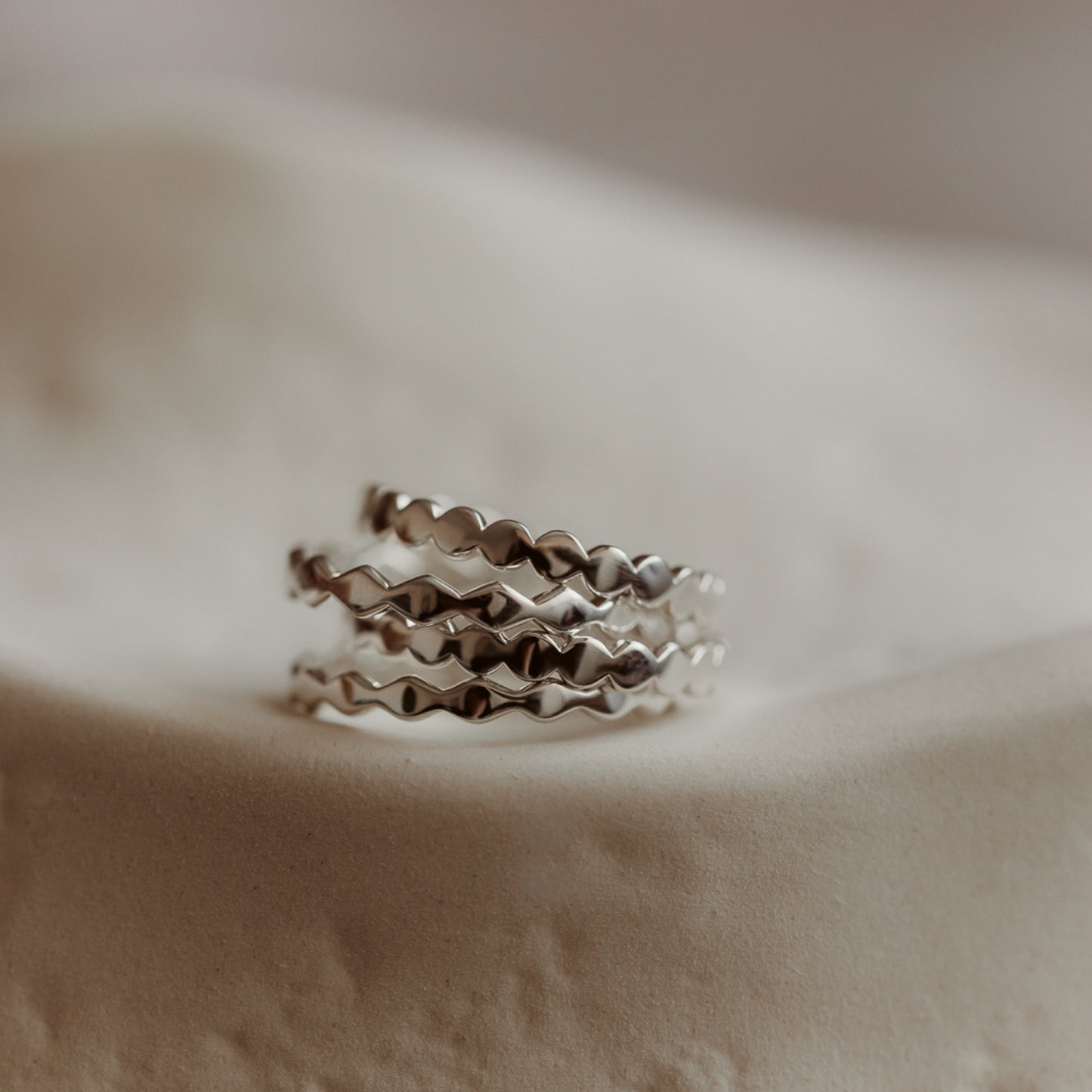 Anello in argento Sculpture - Indira