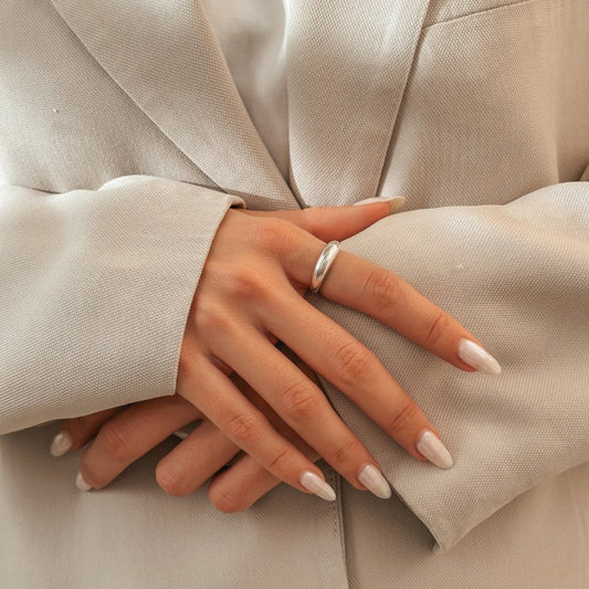 Anello in argento Thin Dome - Indira