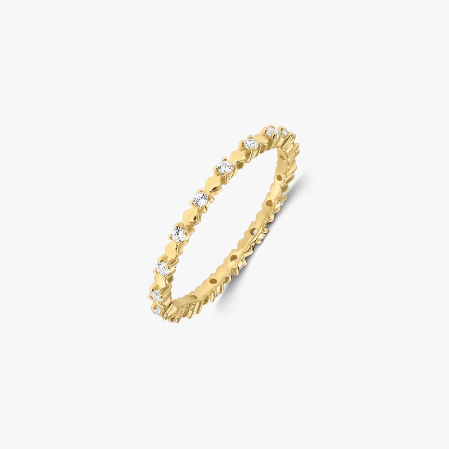 Anello in oro giallo 14K Eterna - Zircone