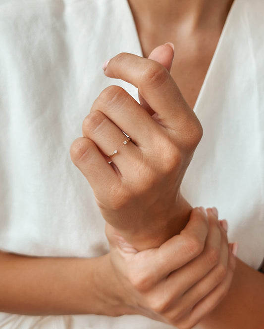 Anello in oro giallo Ava – Diamanti - Indira